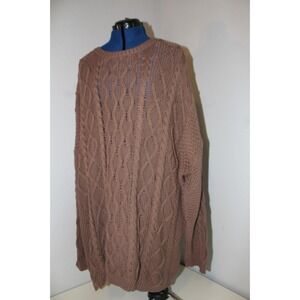 Neuflora oversized mocha long sleeve sweater cozy cottage boho large cotton